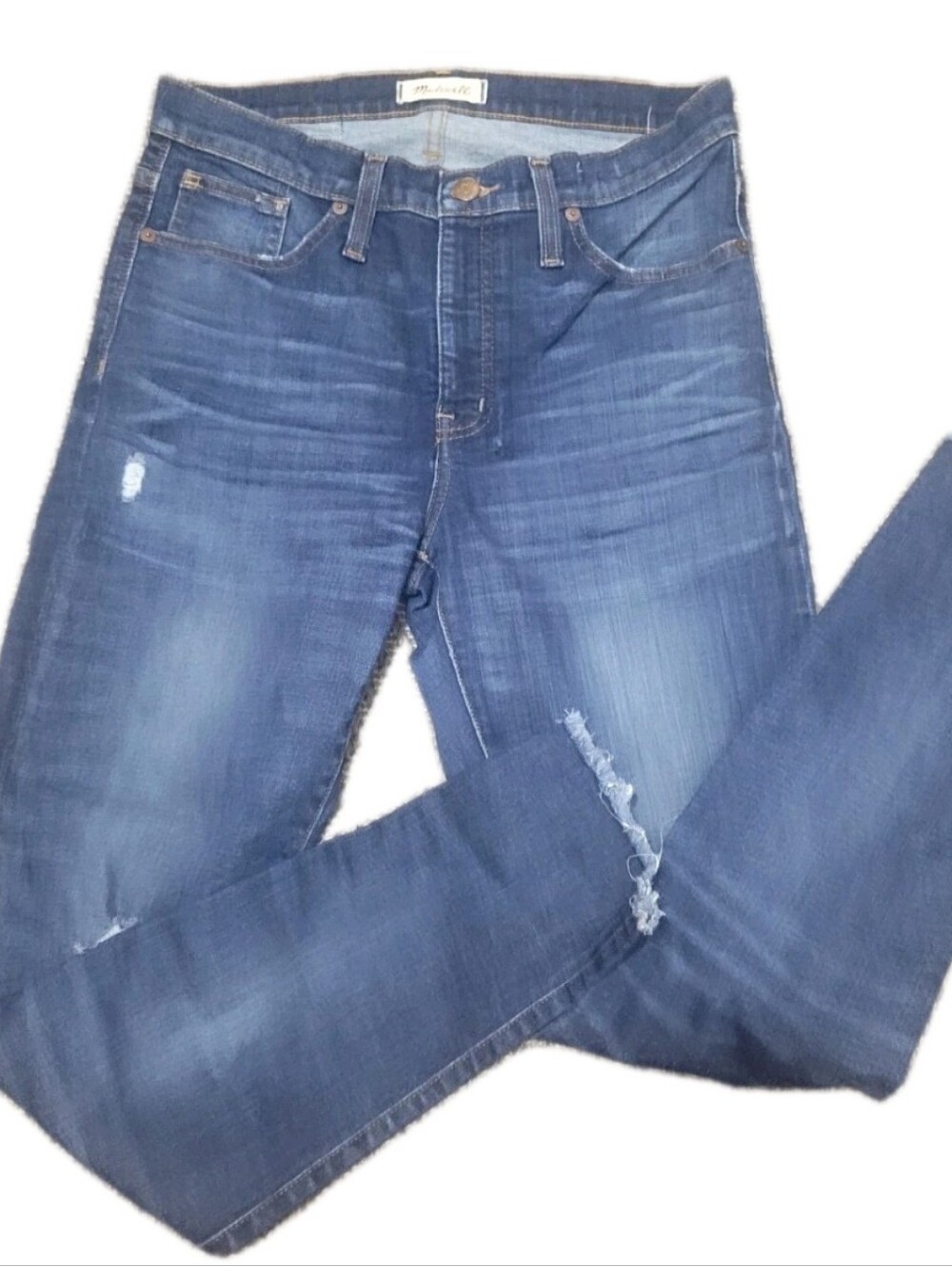Madewell $80 Blue Distressed Jeans Sz 29